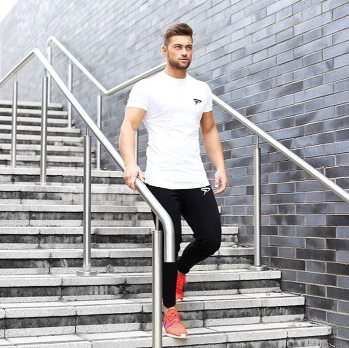 Fitness Sport T Shirt Men Quick Dry Fit Gym Shirt Men Short Sleeve Running Tshirt Elastic Sportswear Top Sports Gym TShirt