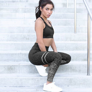 Panther New Women Print Serious 17 Black Leggings Exercise Fitness Push Up Workout Yoga Pants