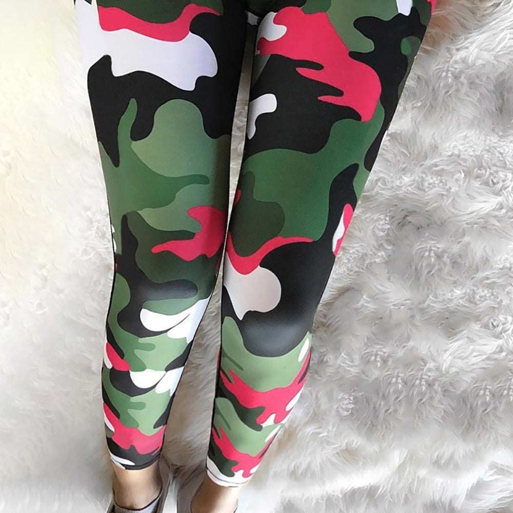 Women PANTHER Printed serious 14 Workout Leggings For Women High Waist Push Up Legging Camouflage Printed Female Fitness Pants Casual Trousers