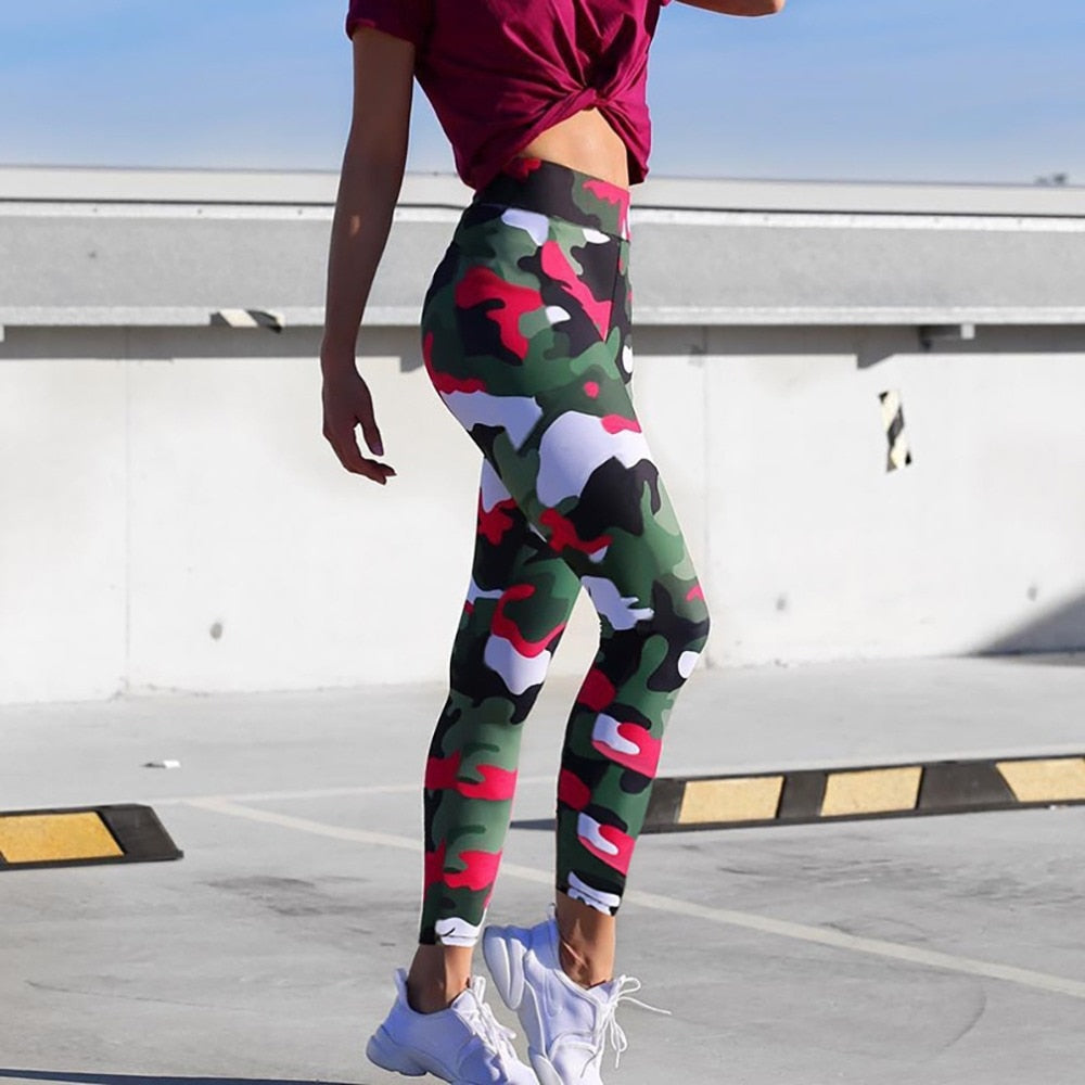 Women PANTHER Printed serious 14 Workout Leggings For Women High Waist Push Up Legging Camouflage Printed Female Fitness Pants Casual Trousers