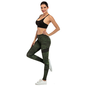 Fashion Woman Pants Sexy Women Legging Line Green graffiti Printing Fitness leggins Slim legins Soft and stretchy Leggings