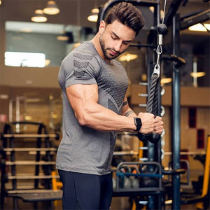 New Mens Compression Skinny T-shirt Gyms Fitness Bodybuilding t shirt Male Summer Casual Jogger Workout Tee Tops Brand Clothing