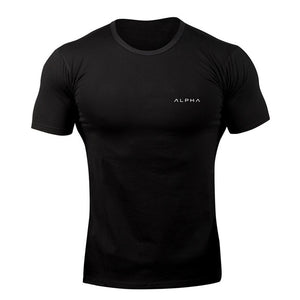 2020 Summer Men Sport Training Cotton T-shirt Short Sleeve Male Casual Man Gym Running Fitness Slim Tees Tops Clothing