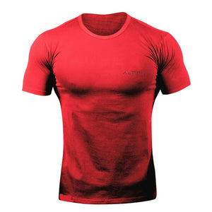 2020 Summer Men Sport Training Cotton T-shirt Short Sleeve Male Casual Man Gym Running Fitness Slim Tees Tops Clothing