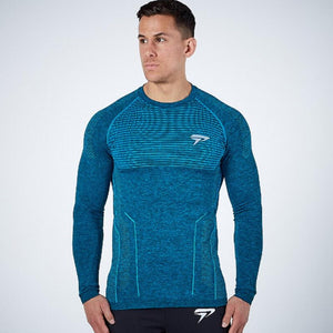 2020 Long Sleeve Fitness Sport T Shirt Men GYM Shirt Training Sports Tops Quick Dry Running Shirt Rashguard Workout T-shirt Men