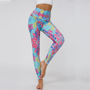 Fashion Sport Pants Women  Yoga Leggings Gym Leggings High Waist Workout Running  Pants